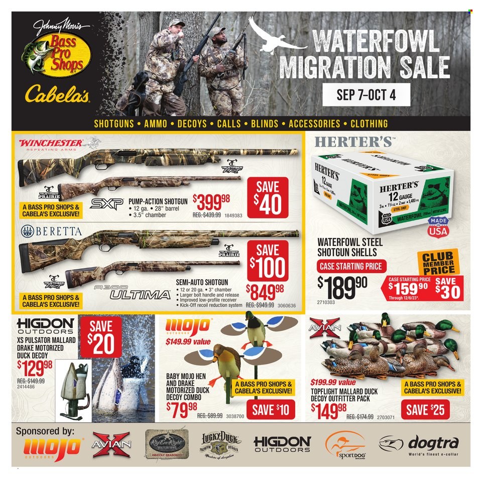 Cabela's + Bass Pro Shops Waterfowl Migration Sale - Page 1