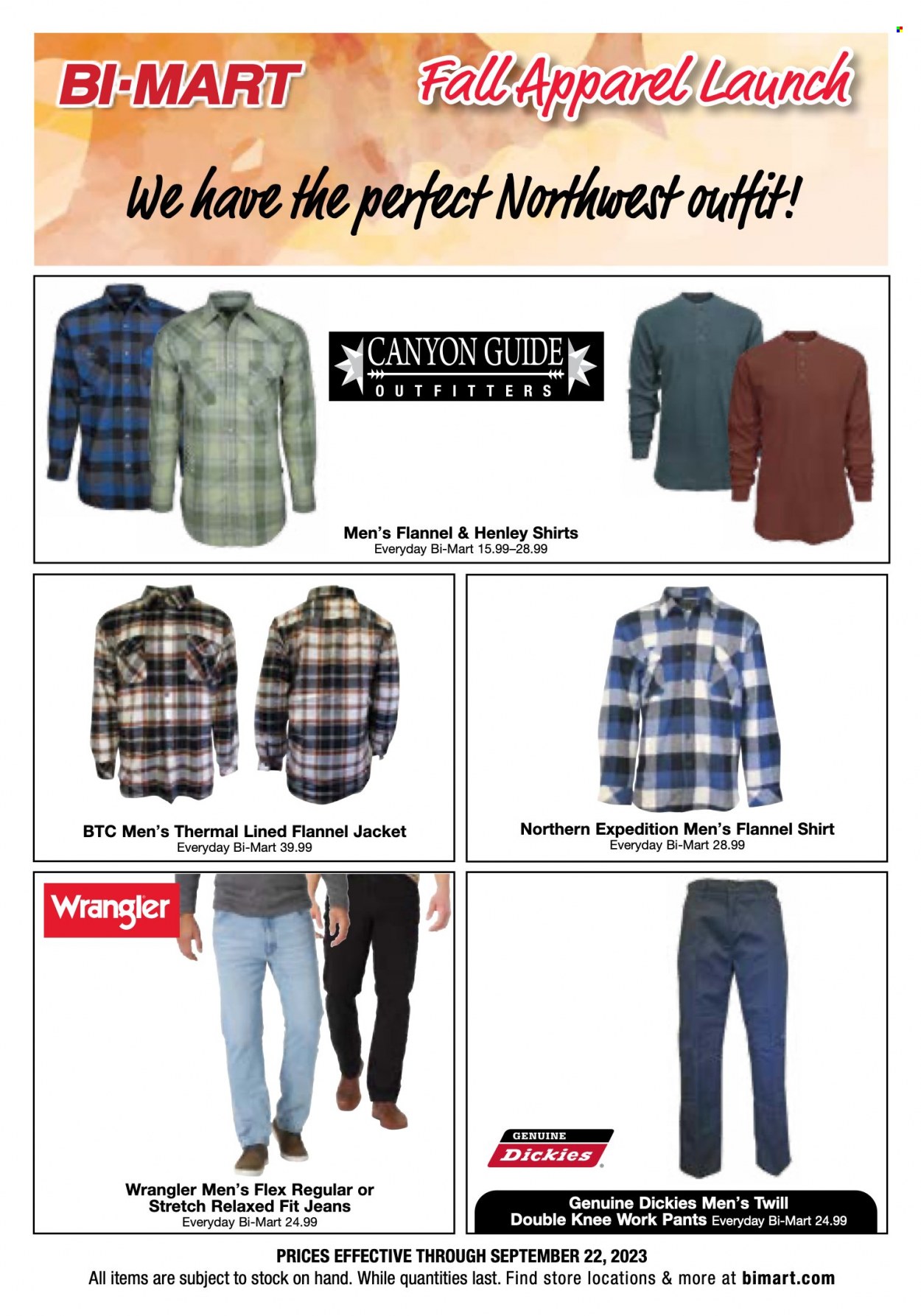 Bi-Mart Fall Apparel Launch - Page 1